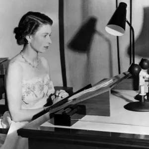Queen Elizabeth II Christmas Broadcast Print 1953 Queen Elizabeth II Christmas Broadcast Print 1953