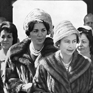 Queen Elizabeth II with the Queen of Persia (Iran)