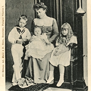 Queen Maria of Romania and her children