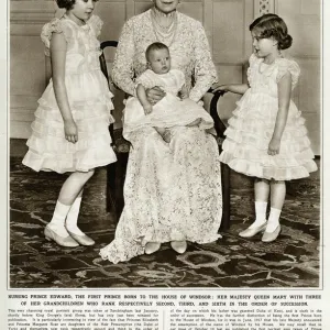 Queen Mary with grandchildren