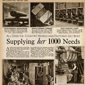 Queen Mary Ocean Liner, supplying her 1000 needs