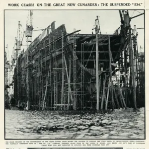 Queen Mary Ocean Liner, suspended