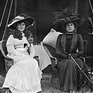 Queen of Spain and Duchess of Westminster at Eaton Hall