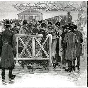 Queen Street Railway Station, Glasgow, during a strike 1891