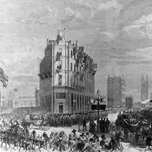 Queen Victoria opening the Holborn Valley Viaduct, 1869