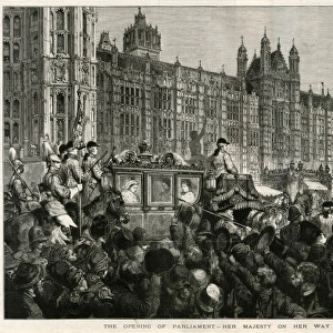 Queen Victoria opens Parliament 1880