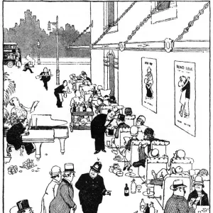 Queue de Luxe, illustration by William Heath Robinson