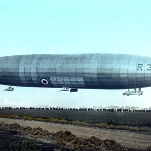 R34 airship in flight Tinted image