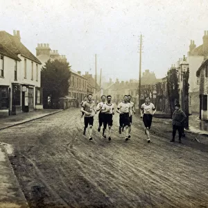 Race - Men Running (Showing the Plough and Harrow Inn)