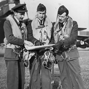RAF airmen in front of an Avro Lincoln