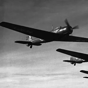 Three RAF Vickers Wellesleys flying in formation on a Wo?