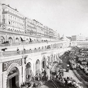 Railway depot harbour area, Algiers, Algeria, c. 1890