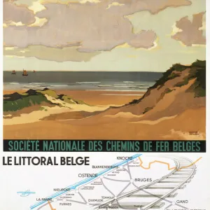 Railway Poster - Coastal Belgium