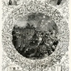 A railway scene at Christmas 1859 A railway scene at Christmas 1859
