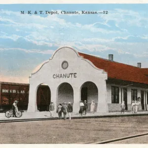 Railway station at Chanute, Kansas, USA