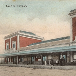 Railway station at Ensenada, Argentina, South America