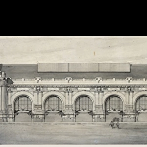 Railway station, possibly Gare d Orsay, Paris, France. Eleva