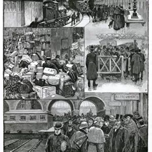 Railway strike in Scotland: Sketches in Glascow 1891