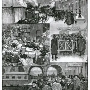 Railway strike in Scotland: Sketches in Glascow 1891 Railway strike in Scotland: Sketches in Glascow 1891
