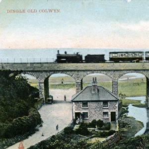 The Railway Viaduct and Train, Dingle, Denbighshire