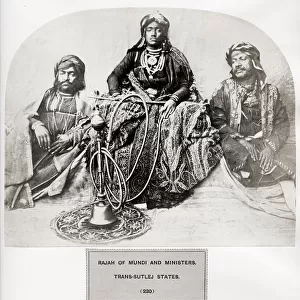 Rajah of Mundi and ministers, Trans-Sutlej states, India