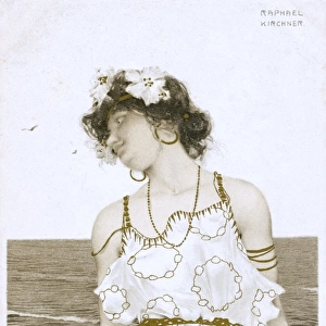 Raphael Kirchner - Art Nouveau lady by the sea