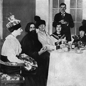 Rasputin surrounded by admiring women, Russia