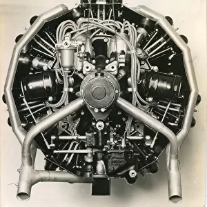 Rear view of a Pobjoy Niagra seven-cylinder radial engine
