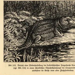 Reconstruction of an extinct Mastodonsaurus giganteus