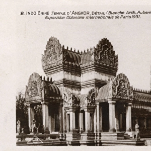 Detail of reconstruction of Temple of Angkor Wat, Cambodia