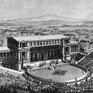 Reconstruction of the theatre of Dionysus, Athens