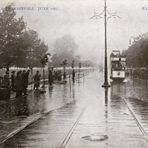 Record rainfall, Ealing Common, West London