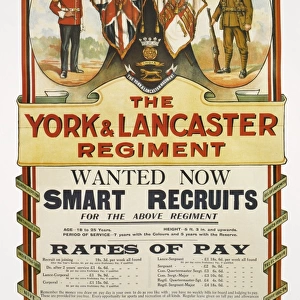 Recruitment poster, The York and Lancaster Regiment