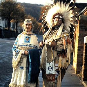 Red Indian Chief and wife, Eastbourne, Sussex