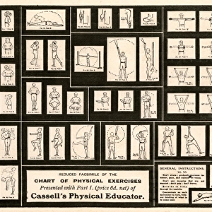 Reduced facsimile of a Chart of Physical Exercises