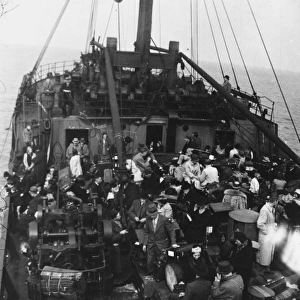 Refugees on ship WWII