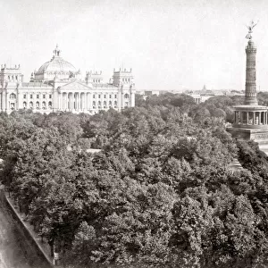 Reichstag, Berlin, Germany, circa 1890. Date: circa 1890