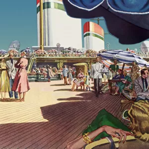Relaxing on Deck Date: 1941