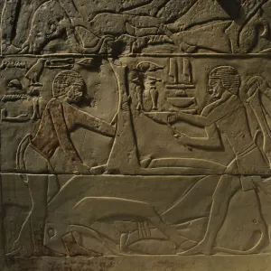 Relief depicting a butchering scene. Egypt