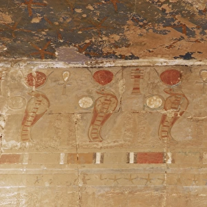 Relief depicting cobras. Temple of Hatshepsut. Deir el-Bahar