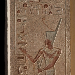 Relief depicting Hatshepsut and hieroglyph on the walls. Tem