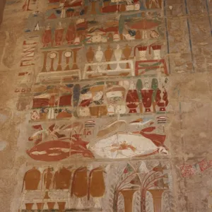 Relief depicting offering table. Temple of Hatshepsut. Deir