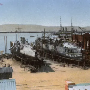 Repairing British Naval vessels - The Slip, Gibraltar