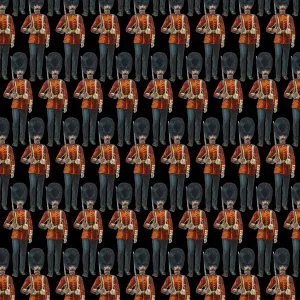 Repeating Pattern - guardsmen, black