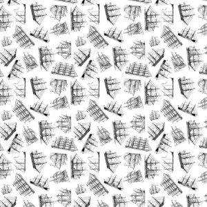 Sailing Ships Repeating Pattern Print Sailing Ships Repeating Pattern Print