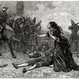 Rescue of the Duchess di Popoli by the Earl of Peterborough during the Siege of Barcelona