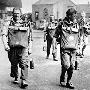 Rescue workers on the way to the rest hut, Gresford Colliery