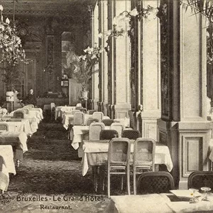 Restaurant of the Grand Hotel, Brussels, Belgium