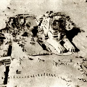 Restoration of the Sphinx, Egypt, aerial view
