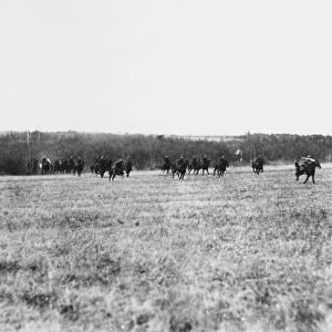 Retiring German cavalry WWI